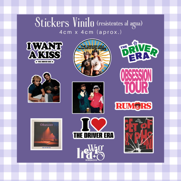 Producto - Pack 10 Stickers Vinilo THE DRIVER ERA #2