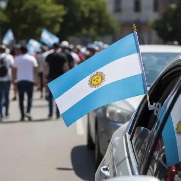 Producto - Bandera Para ventanilla del Auto Argentina Mundial  (#)