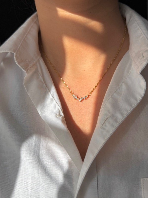 Producto - Collar dorado ice cubic - 2