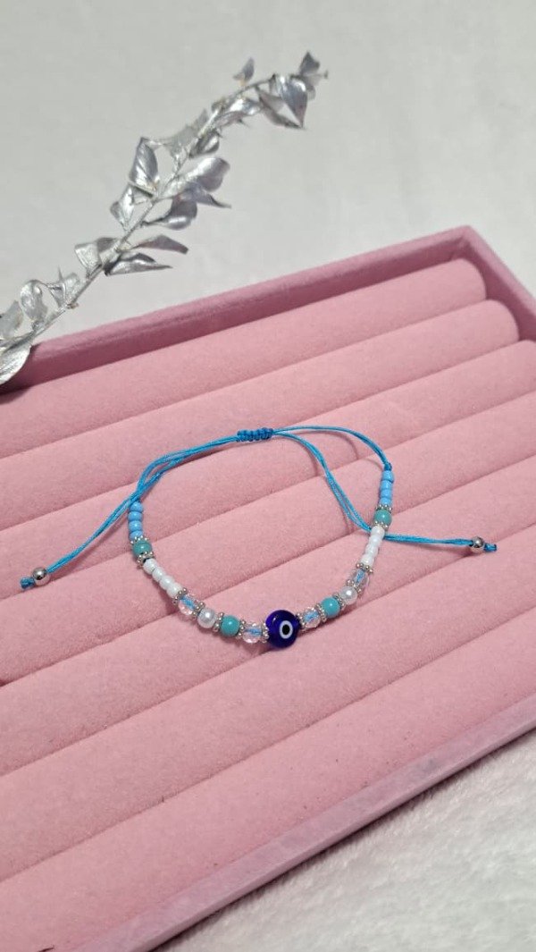 Producto - pulsera celeste ojo turco