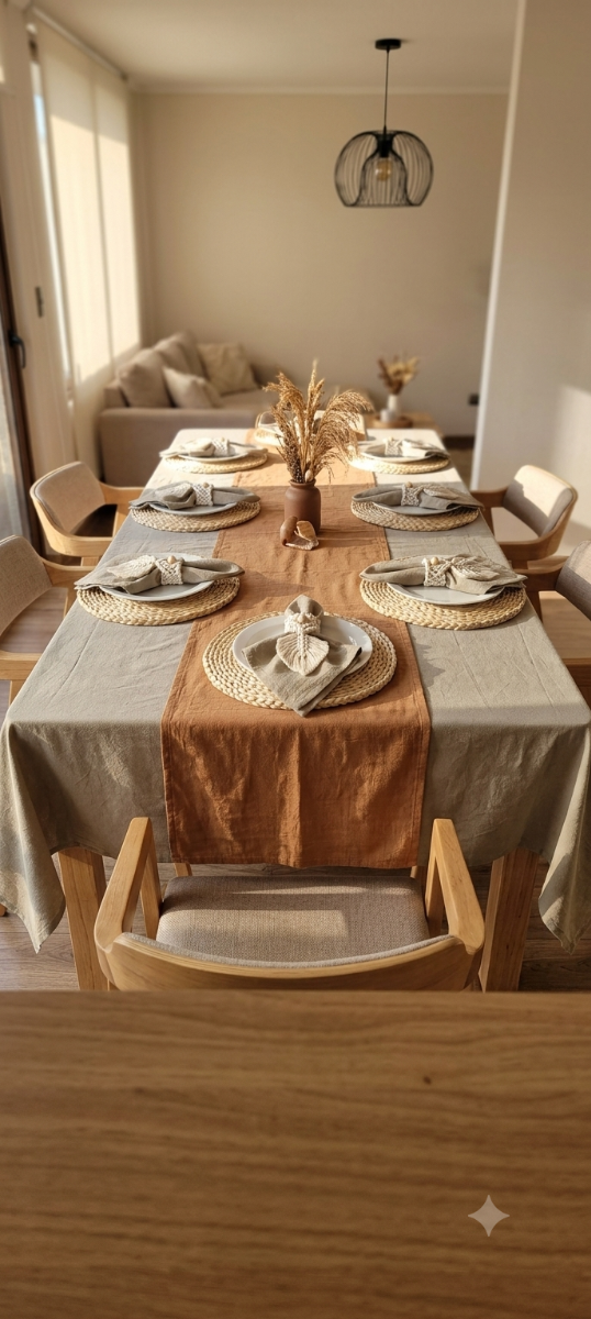 Producto - Set de mesa rectangular maxi tierra contemporánea
