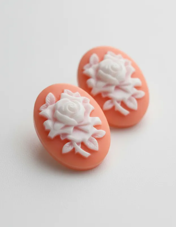 Producto - Prendedor Color Coral con flores