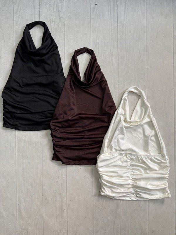 Producto - [5637] Top halter buche c/espalda fruncida