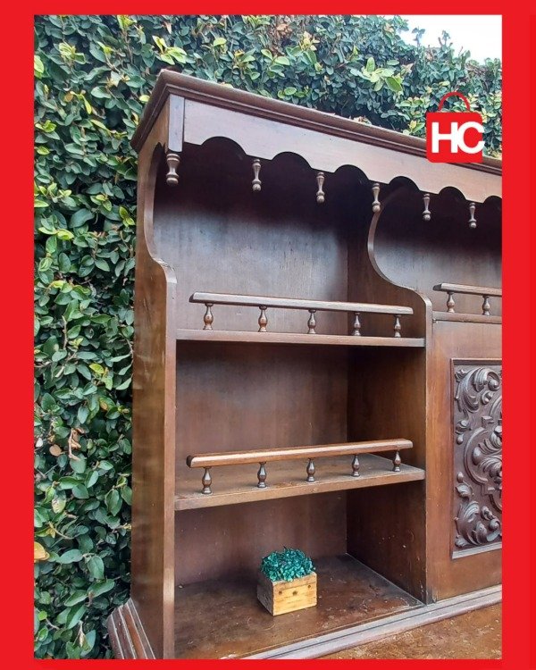 Producto - Gran modular vajillero estilo Colonial Español en madera maciza tallada - 3