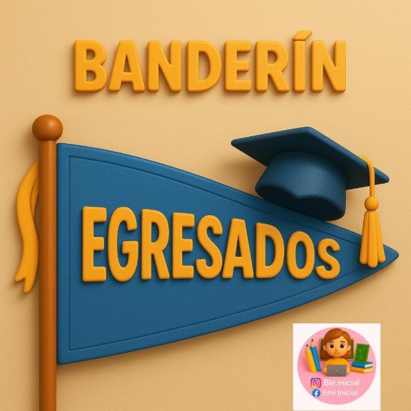 Producto - "BANDERÍN EGRESADOS  SALA DE 5 AÑOS"