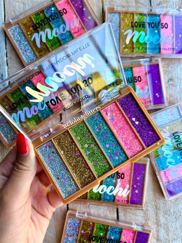 Producto - MINI PALETA 6 COLORES DE GLITTER PRENSADO