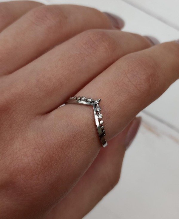 Producto - Anillo en V con Strass - 2