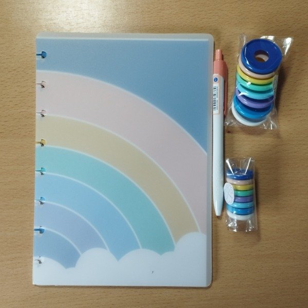 Producto - Cuaderno Arcoíris A5 con Discos - 3 al cubo