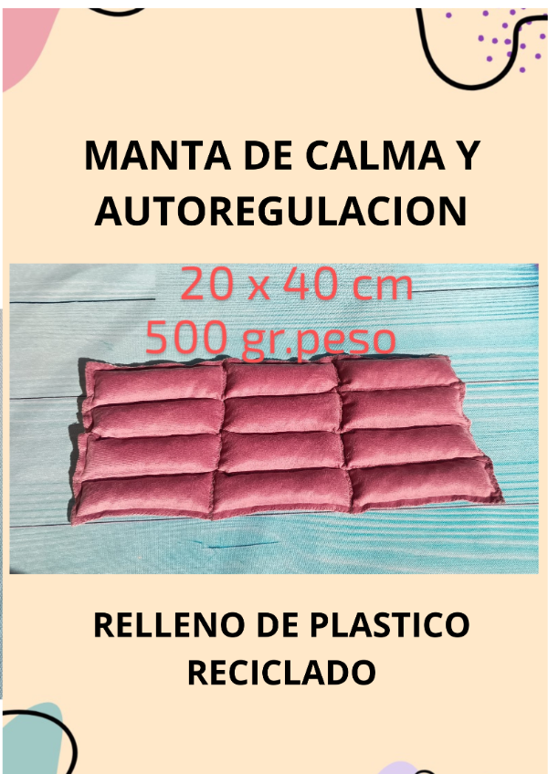 Producto - Manta calma con relleno  (20 x 40 cm  500 gr de peso)