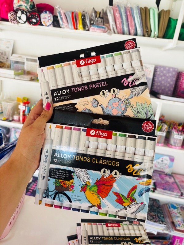 Producto - Caja Filgo alloy x 12 colores doble punta