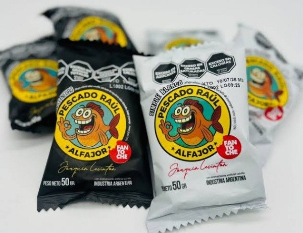 Producto - Fantoche Alfajor Pescado Raul NEGRO x 12