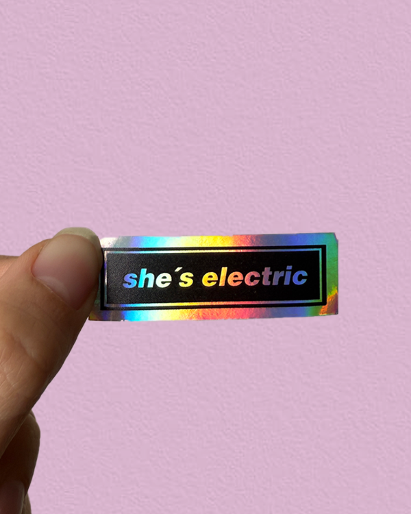 Producto - SHE'S ELECTRIC HOLO - Sticker individual Oasis