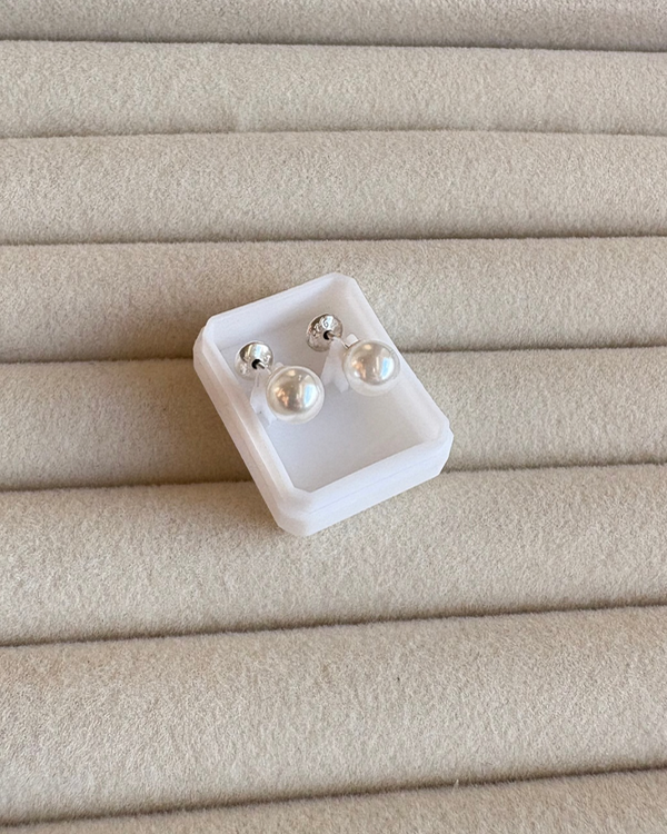 Producto - Aros abridores perla mediana de plata 925