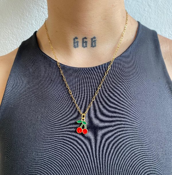 Producto - Collar cherry dorado