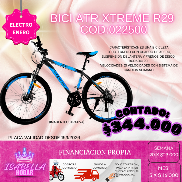 Producto - BICI ATR XTREME R29 COD:021000