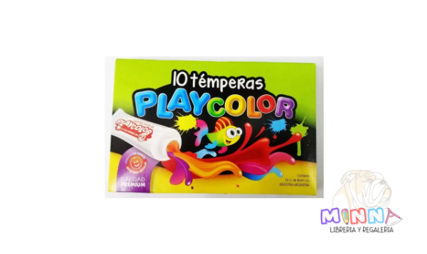 Producto - Tempera Escolar Playcolor Pack Por 10 Colores Surtidos