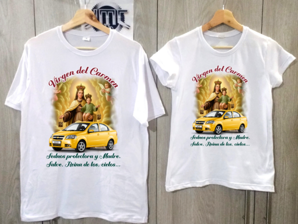 Producto - Camiseta de la Virgen del Carmen, personalizado con vehículo