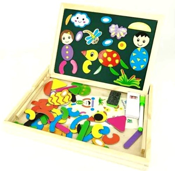 Producto - Doble Pizarra Imantada y Para Dibujar con tizas