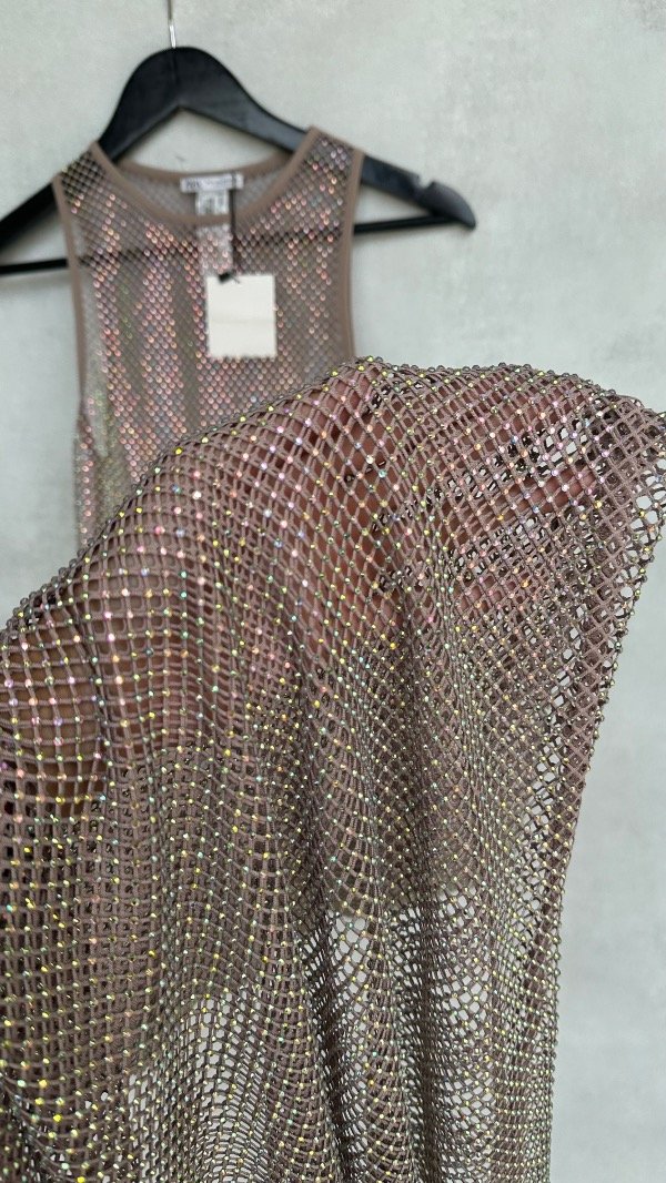 Producto - Vestido extra largo brillos Zara - 4
