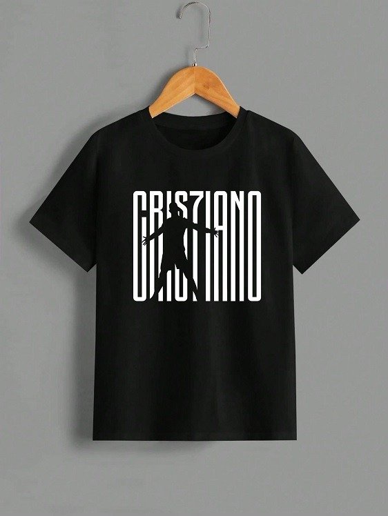 Producto - Remera Algodon Cristiano Ronaldo Negra