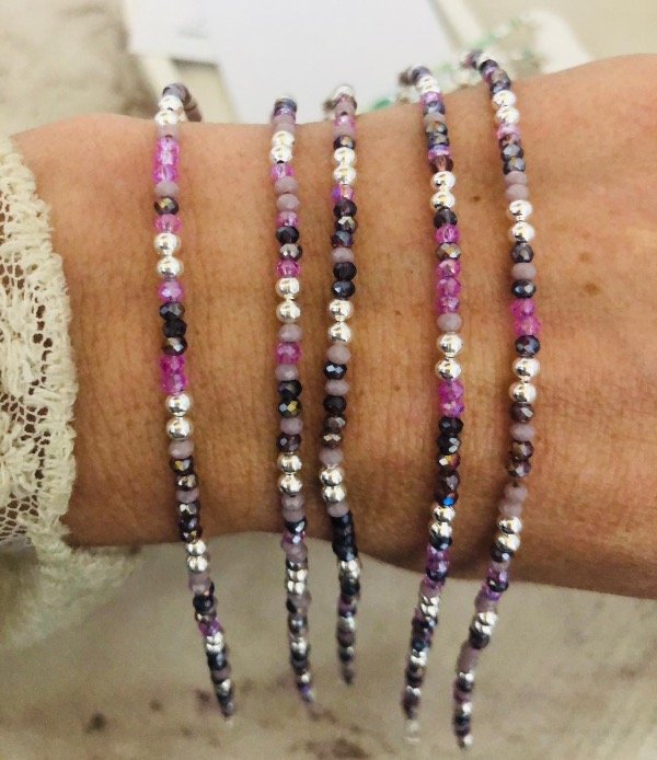 Producto - Pulse cristales Lilas con gris Acero Blanco