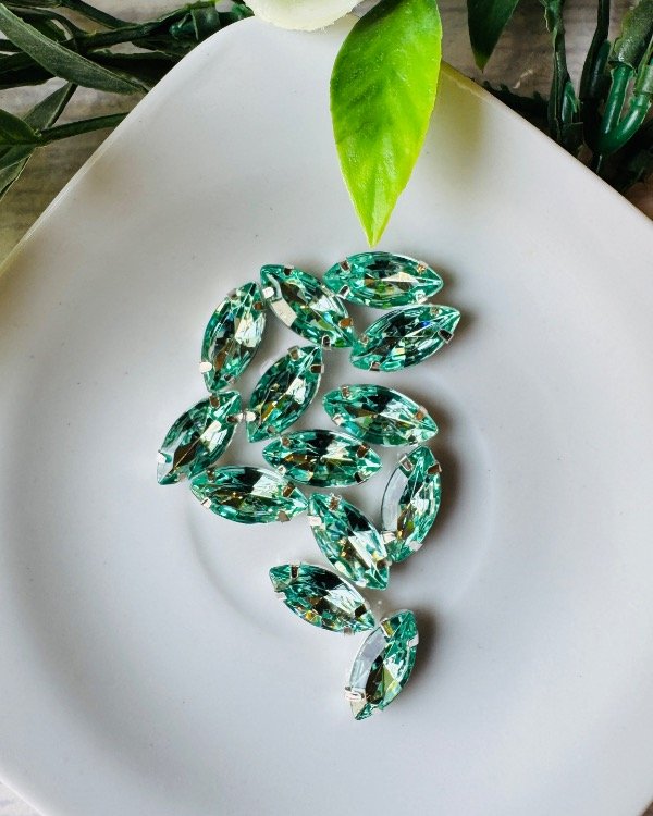 Producto - 7X15 NAVETTE VERDE AGUA IMPORT.