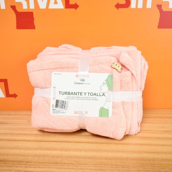 Producto - JUEGO DE TURBANTE Y TOALLA 31180