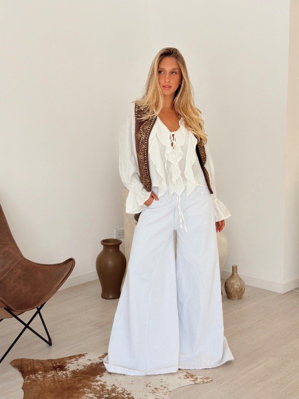 Producto - JEAN MEGAWIDE OFF WHITE