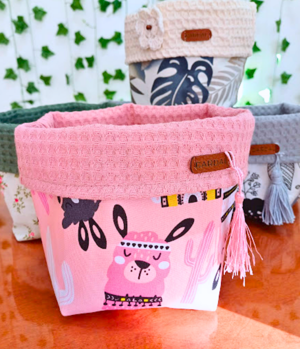 Producto - CONTENEDOR DE TELA PANERA GUARDATUTTI - ROSA