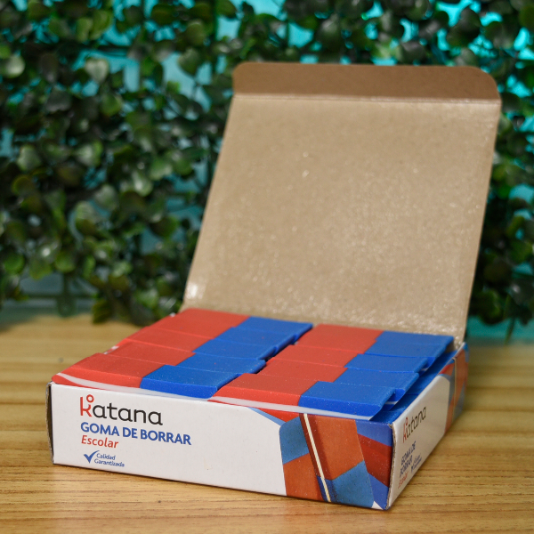 Producto - GOMA DE BORRAR ROJA Y AZUL KATANA