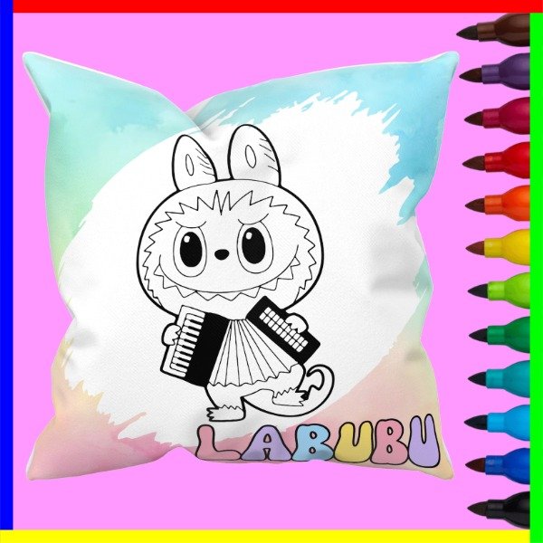 Producto - Plantilla de almohadones para pintar de LABUBU