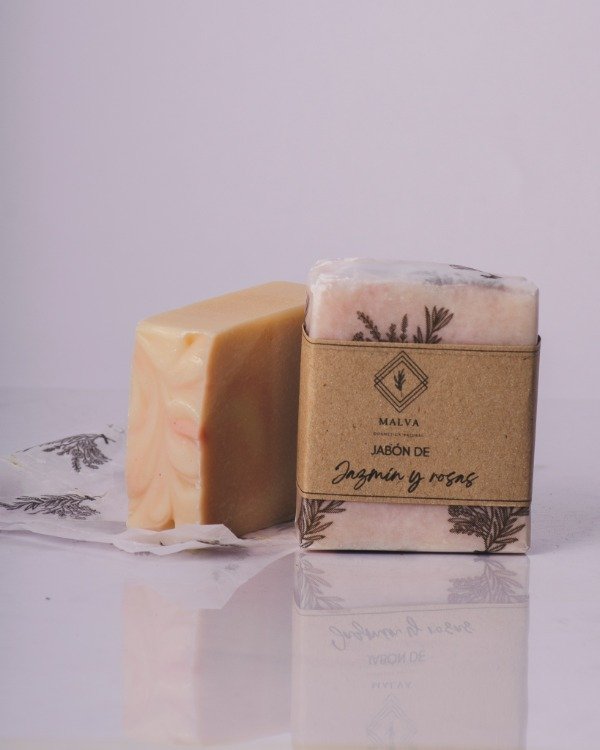 Producto - Jabón con técnica de saponificación en frío - JAZMÍN Y ROSAS - 0