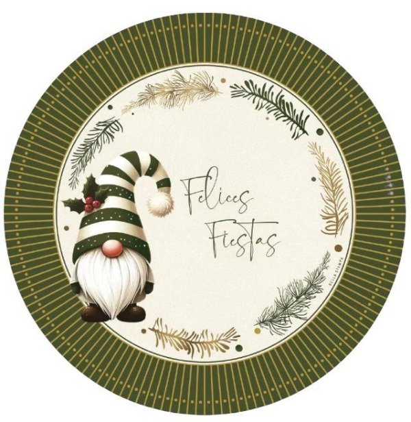 Producto - Platos De Sitio De Papel Pack x 24 Unid. Navidad