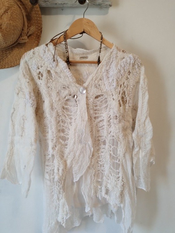 Producto - Saco liviano OFF WHITE Calado - 1