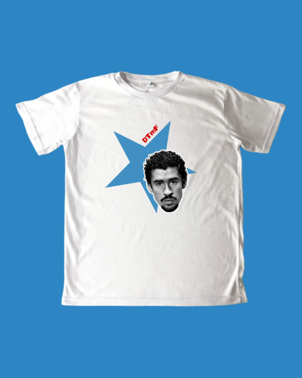 Remera Estrella Celeste - Bad Bunny (Doble Estampa) — imagen 2