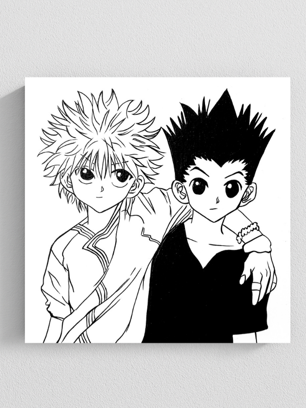 Producto - Cuadro Gon y Killua  -Hunter x Hunter-  (30x30cm)