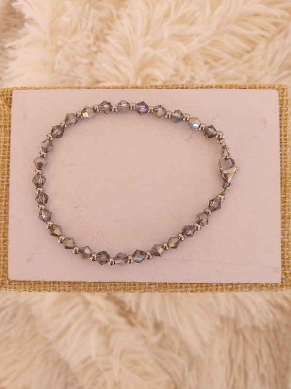 Producto - AQP0105 Cristal Gris Peltre con Bolitas Acero 1x1