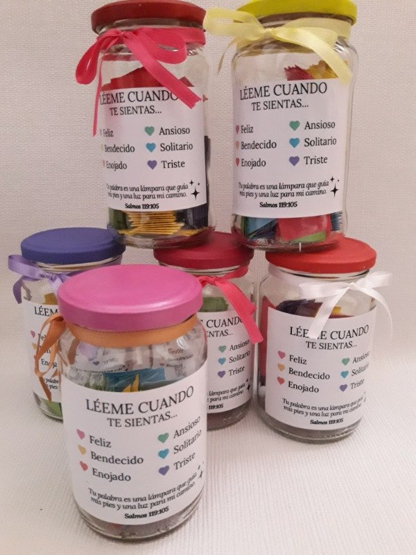 Producto - FRASCOS CON VERSICULOS BIBLICOS