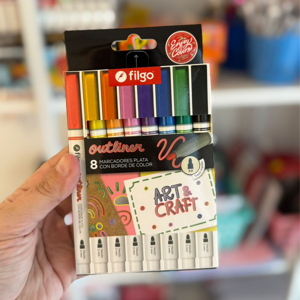 Producto - Set de marcadores Filgo metalizados x 8 colores