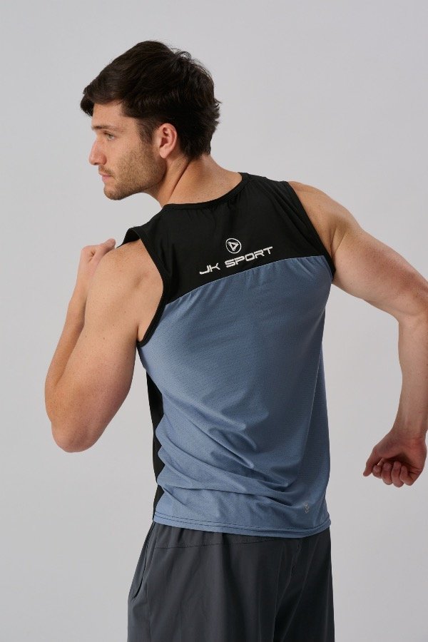 Producto - MUSCULOSA COMBINADA NEGRA/AZUL