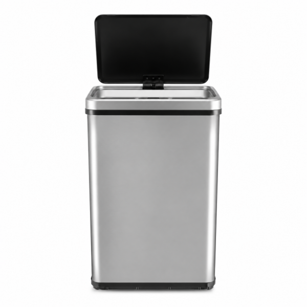 Producto - Tacho De Basura Inteligente Apertura Sensor Acero Inoxidable 50L y 30L Plateado - 1