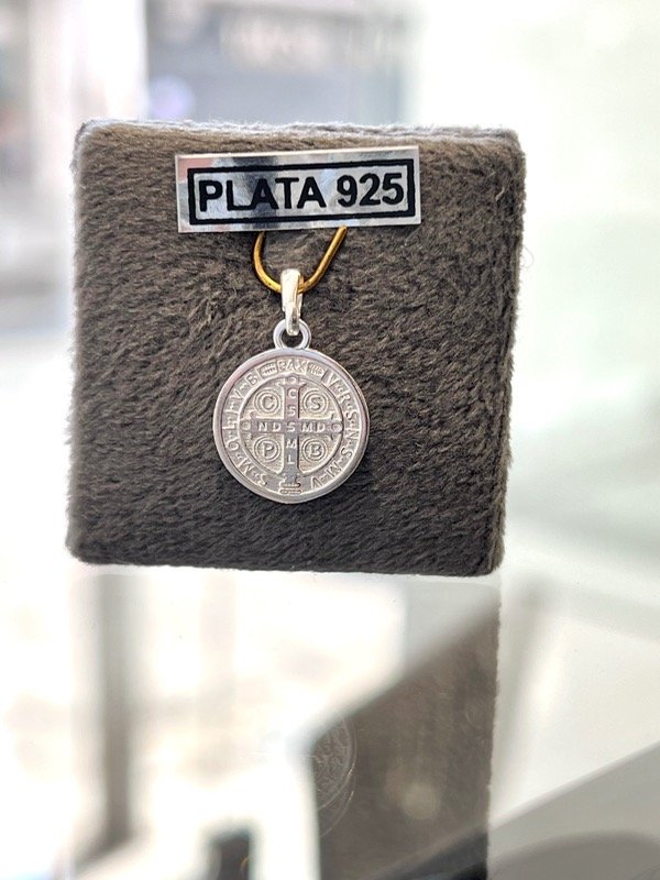 Producto - Medalla San Benito mediana plata 925 - 0