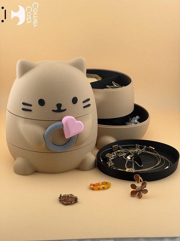 Producto - Joyero gato 3 compartimentos