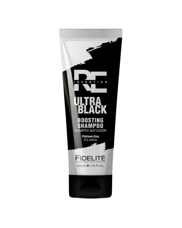 Producto - FIDELITE - Shampoo Ultra Black Matizador Grises Plata 230 Ml