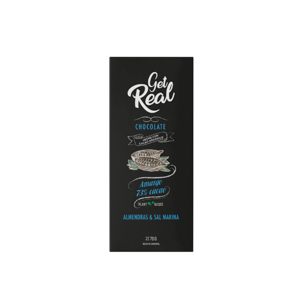 Producto - Barra de Chocolate Amargo Get Real  73 cacao