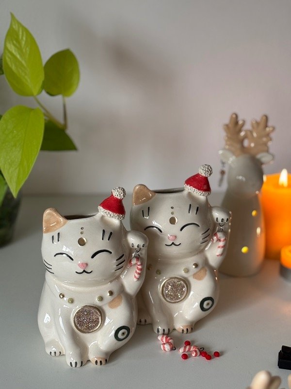 Producto - Gatito de la suerte navideño