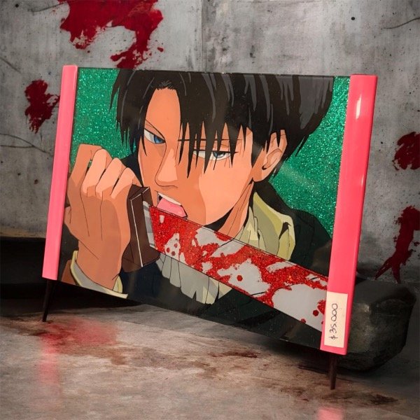Producto - Cuadro con Vidrio de mesa Levi Shingeki No Kyojin 13x18cm - 1