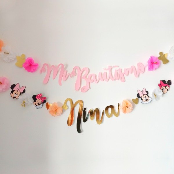 Producto - Combo Bautismo - Primer añito Minnie flores