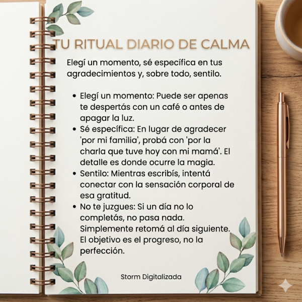 Producto - Diario de Gratitud (PDF Imprimible): Tu Sistema de Enfoque y Calma en 30 Días - 2