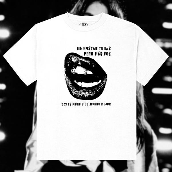 Remera kiss her blanca